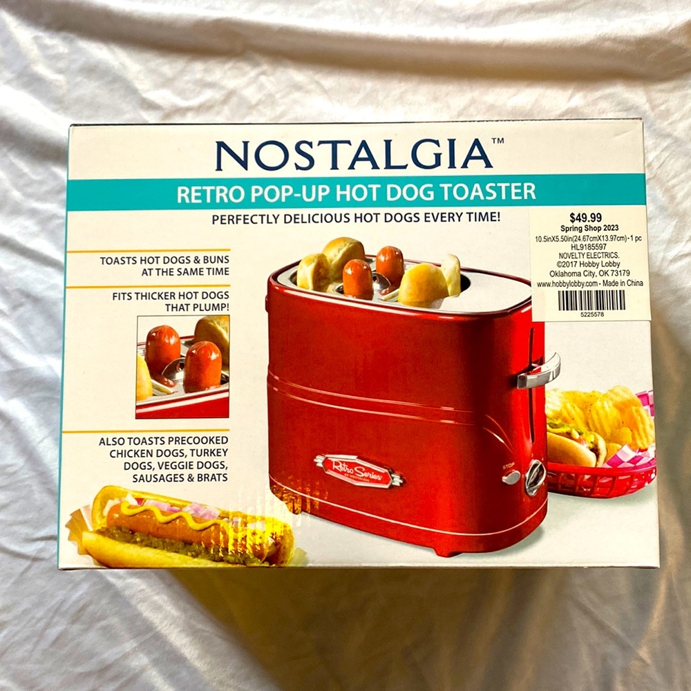 Nostalgia retro pop-up hotdog toaster